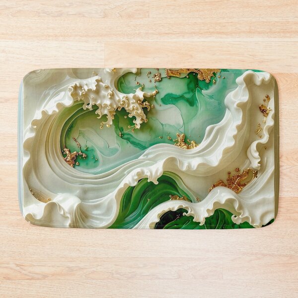 Item preview, Duality of White Ceramic and Jade Ocean designed and sold by Vicky Brago-Mitchell®.