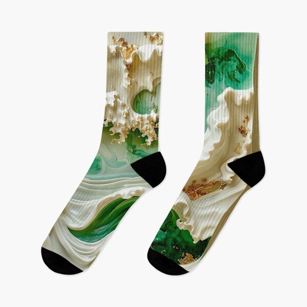 Item preview, Duality of White Ceramic and Jade Ocean designed and sold by Vicky Brago-Mitchell®.