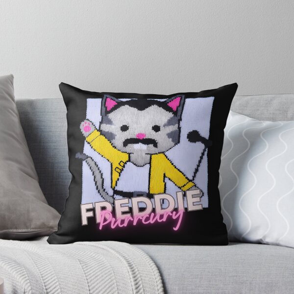 Item preview, Freddie Purrcury Music Loving Cat Rocking Out Knit Look designed and sold by junglegreenb.