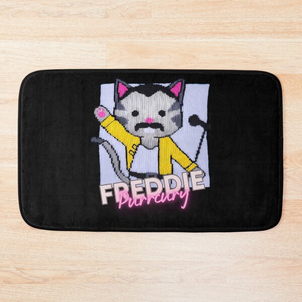 Item preview, Freddie Purrcury Music Loving Cat Rocking Out Knit Look designed and sold by junglegreenb.