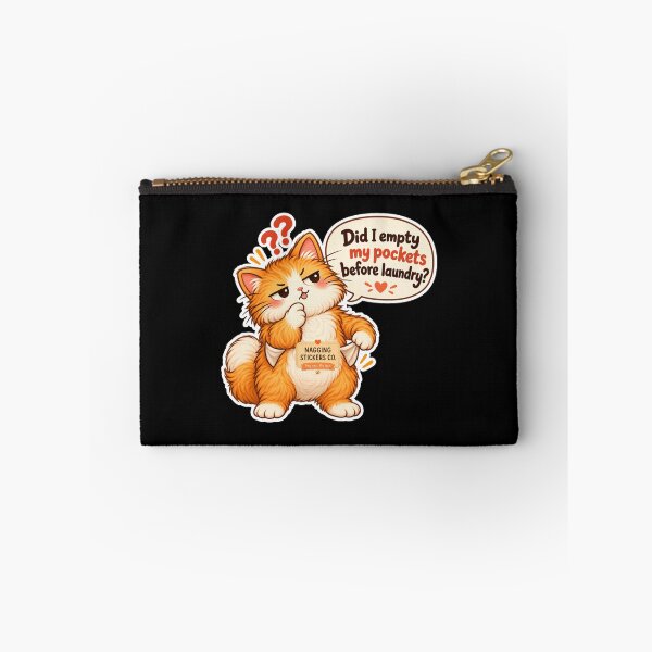 Item preview, NAGGINGCAT3 BY NAGGINGSTICKERSCO. DID I EMPTY MY POCKETS BEFORE LAUNDRY? MUNDANE COLLECTION | BLACK Edition | No.03 designed and sold by LaMaisonOfMY.