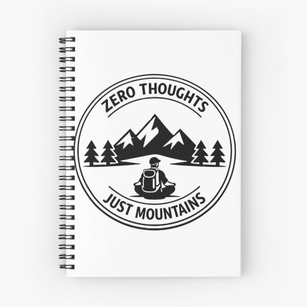 Item preview, Zero Thoughts, Just Mountains Minimalist Hiking Meditation Design designed and sold by GabeMountainArt.