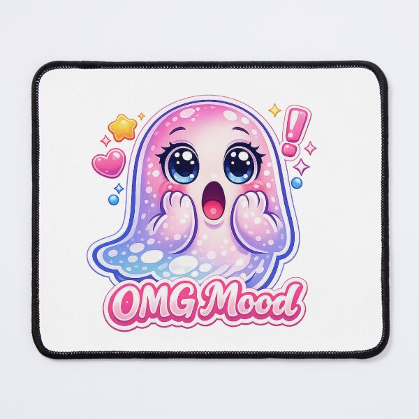 Item preview, OMG Mood Ghost Pastel Kawaii Reaction Spirit Art designed and sold by Sommium .