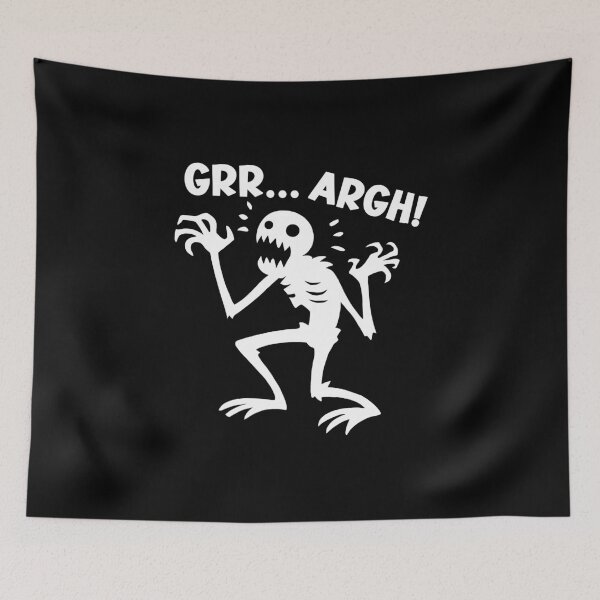 Item preview, Argh Monster – Funny Retro Monster white Design designed and sold by EmeraldeaDesign.