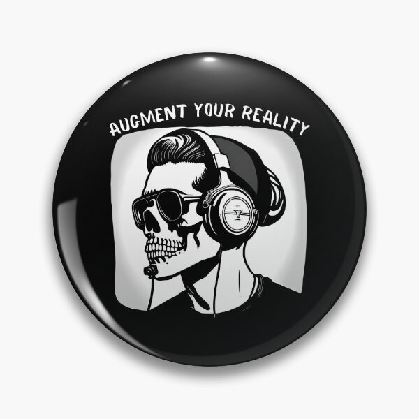 Item preview, Augment Your Reality Skull With Hipster Headphones Artistic Design designed and sold by azoandray.