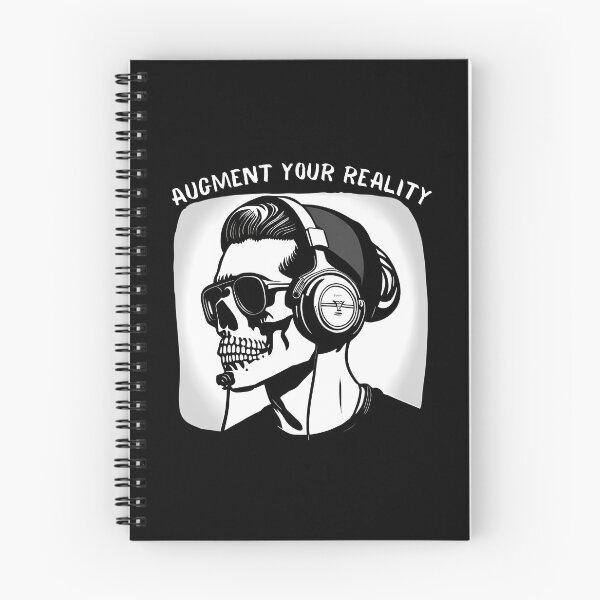 Item preview, Augment Your Reality Skull With Hipster Headphones Artistic Design designed and sold by azoandray.