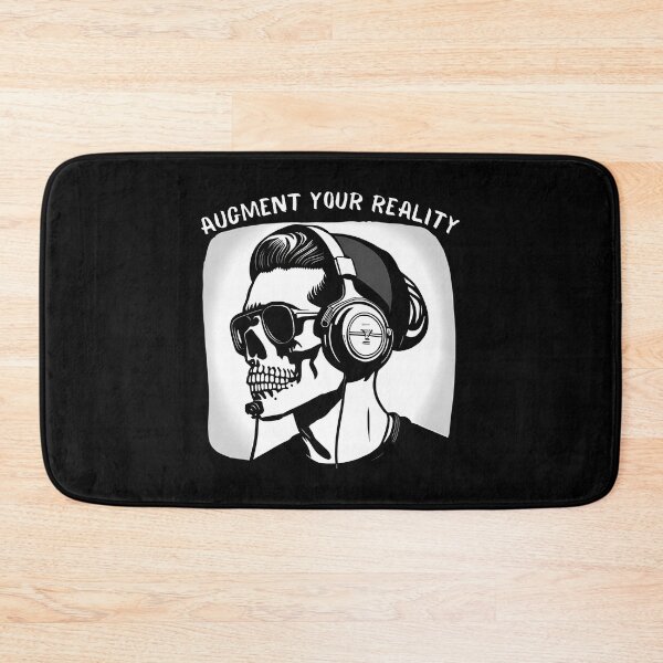 Item preview, Augment Your Reality Skull With Hipster Headphones Artistic Design designed and sold by azoandray.