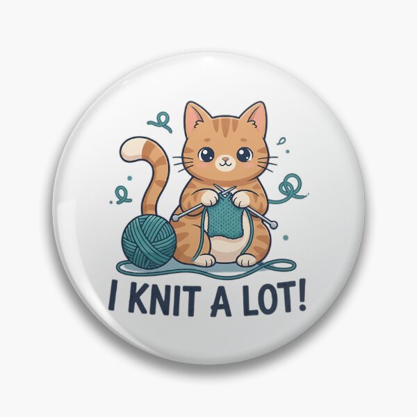 Item preview, I Knit A Lot  Cute Cat Knitting Enthusiast Graphic designed and sold by junglegreenb.