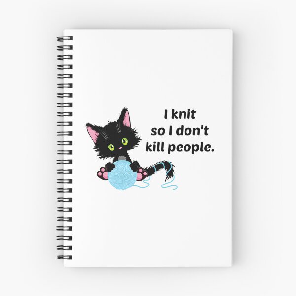 Item preview, I Knit So I Don'T Kill People. designed and sold by junglegreenb.