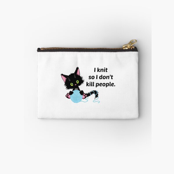 Item preview, I Knit So I Don'T Kill People. designed and sold by junglegreenb.