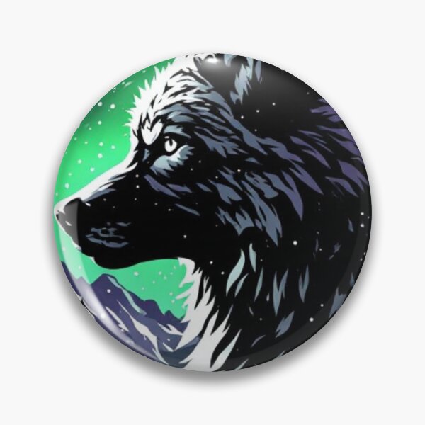 Item preview, Guardian Wolf Under the Northern Lights designed and sold by KinoDesign.