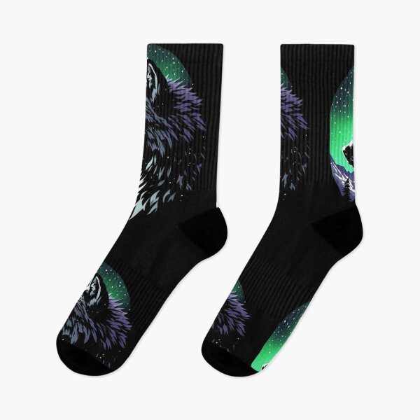 Item preview, Guardian Wolf Under the Northern Lights designed and sold by KinoDesign.