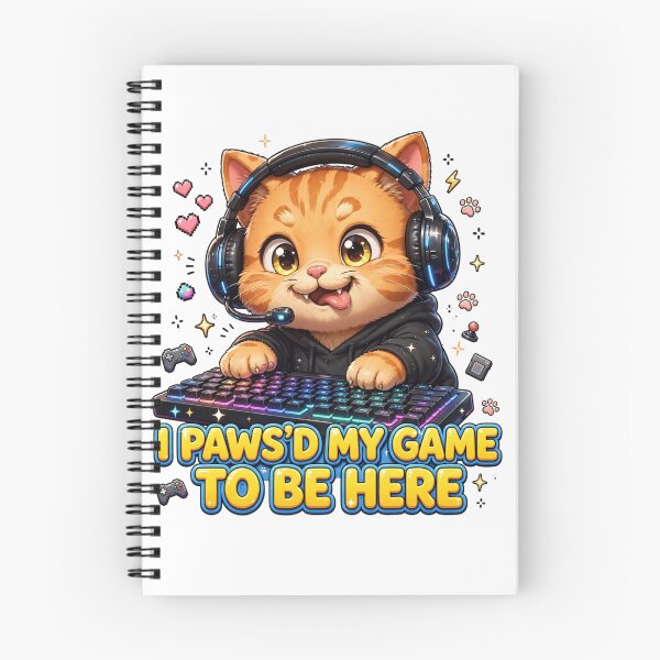 Item preview, I Paws'd My Game To Be Here - Cute Gamer Cat Design designed and sold by prithvi chand.