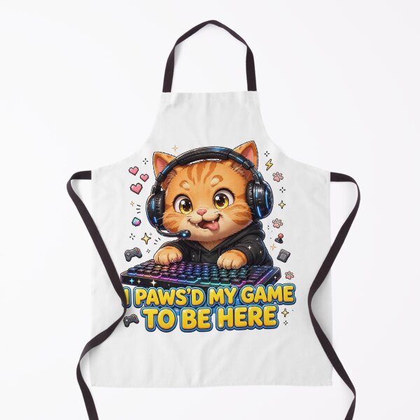 Item preview, I Paws'd My Game To Be Here - Cute Gamer Cat Design designed and sold by prithvi chand.