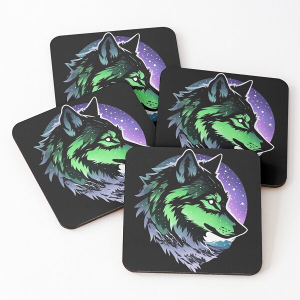 Item preview, The Cosmic Wolf of Neon Lights designed and sold by KinoDesign.