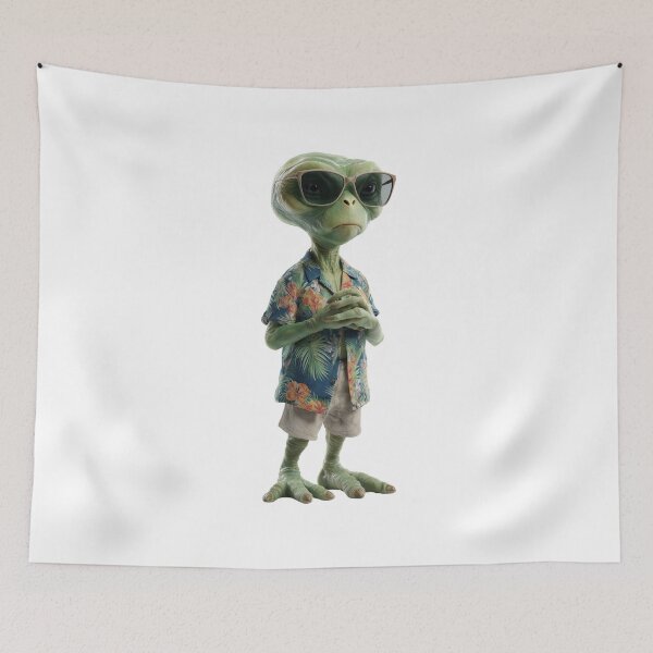 Item preview, Alien Tourist Hawaiian Shirt designed and sold by LuxChu.