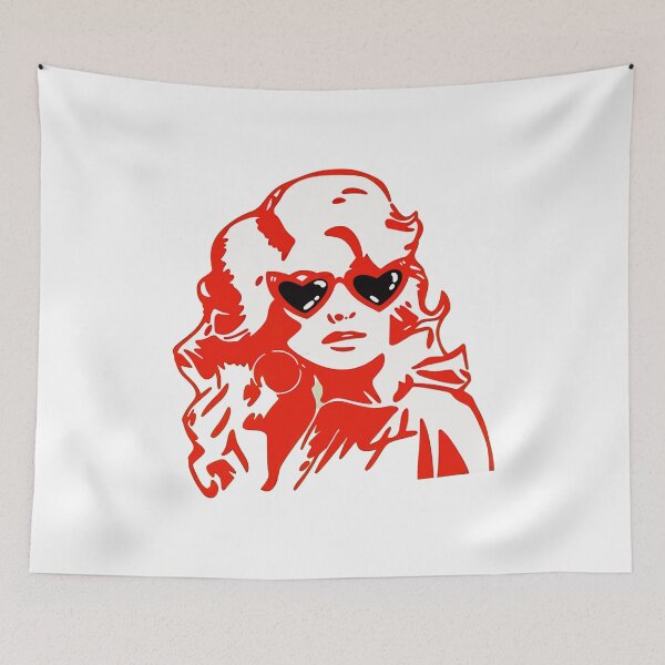 Item preview, Retro Icon Heart Sunglasses Stylized Portrait Tee designed and sold by AlejandreEd.