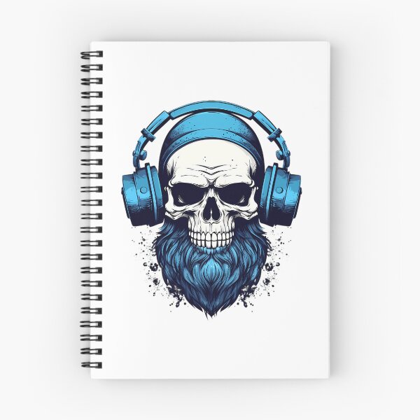Item preview, Vintage Skull Beard With Large Headphone designed and sold by azoandray.