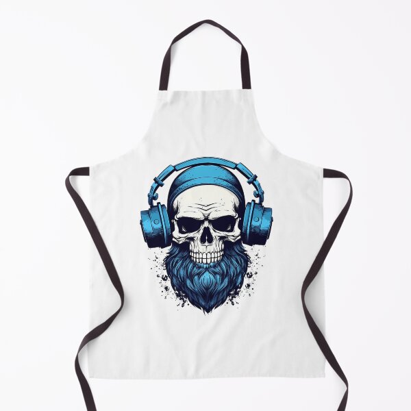 Item preview, Vintage Skull Beard With Large Headphone designed and sold by azoandray.