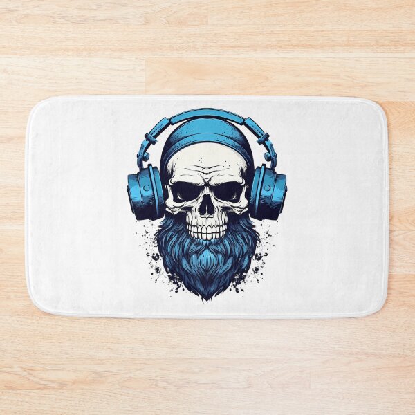 Item preview, Vintage Skull Beard With Large Headphone designed and sold by azoandray.