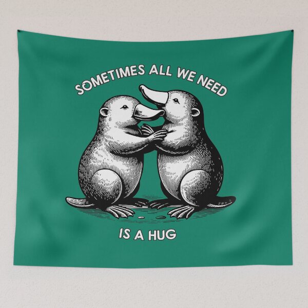 Item preview, Cute Platypus Hug – All We Need Is A Hug designed and sold by Litely.