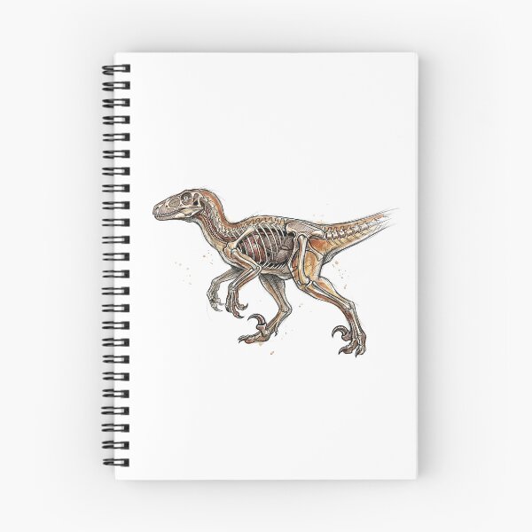 Item preview, Deinonychus Anatomy Skeletal Cutaway: Vintage Paleontology Art designed and sold by FreiherrPK.
