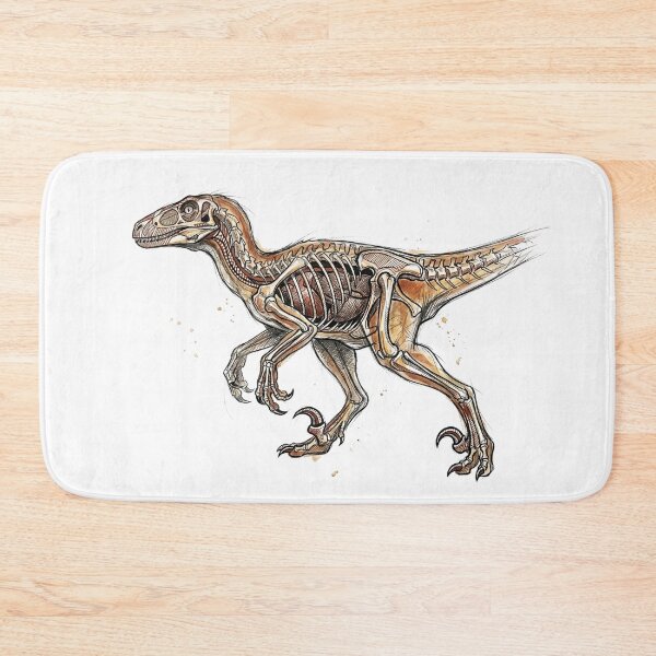Item preview, Deinonychus Anatomy Skeletal Cutaway: Vintage Paleontology Art designed and sold by FreiherrPK.