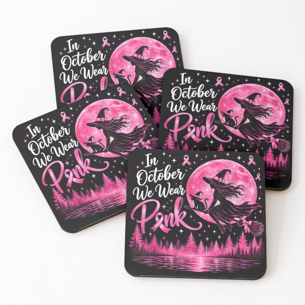 Item preview, In October We Wear Pink Witch designed and sold by Crookedorbit.