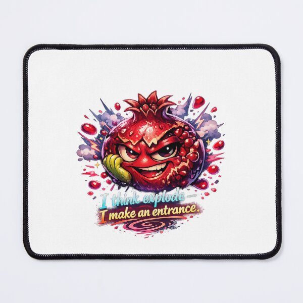 Item preview, Explosive Entrance Pomegranate Pastel Kawaii Fruit Humor Art designed and sold by Sommium .