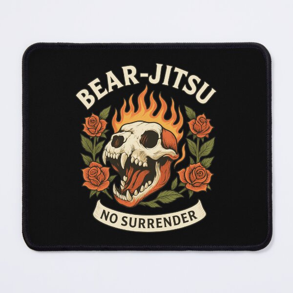 Item preview, Bear-Jitsu No Surrender Martial Arts Skull designed and sold by VadaDickinson.
