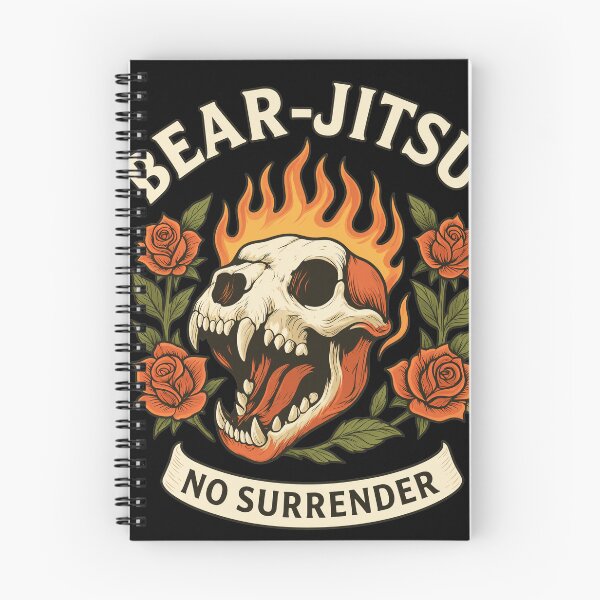 Item preview, Bear-Jitsu No Surrender Martial Arts Skull designed and sold by VadaDickinson.