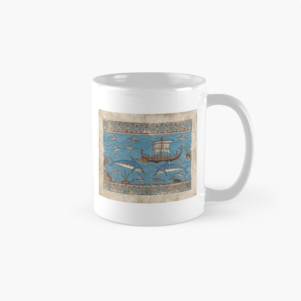 Item preview, Minoan Dolphin Galley Fresco: Bronze Age Aegean Sea Art designed and sold by FreiherrPK.