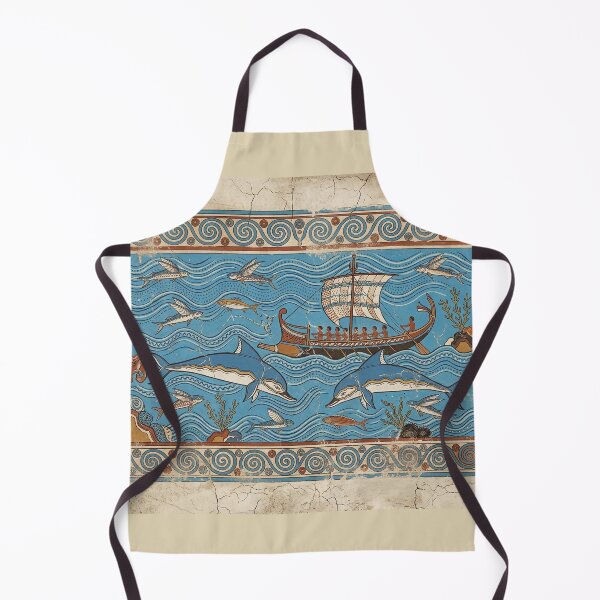 Item preview, Minoan Dolphin Galley Fresco: Bronze Age Aegean Sea Art designed and sold by FreiherrPK.
