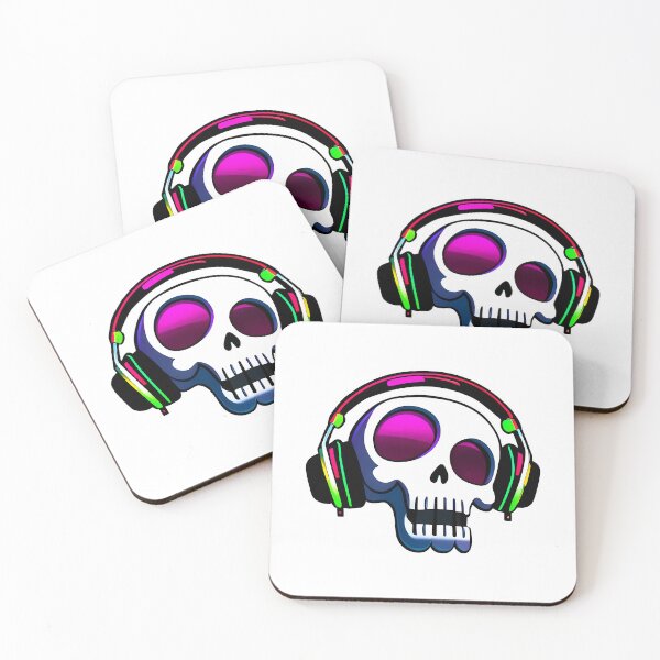Item preview, Funny Dj Skull With Headphones designed and sold by azoandray.