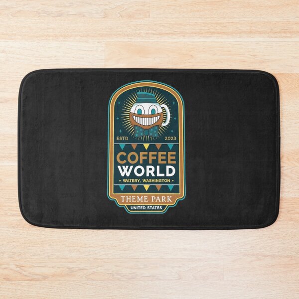 Item preview, Coffee World Watery Washington Theme Park Retro Patch designed and sold by kathrynsinor.