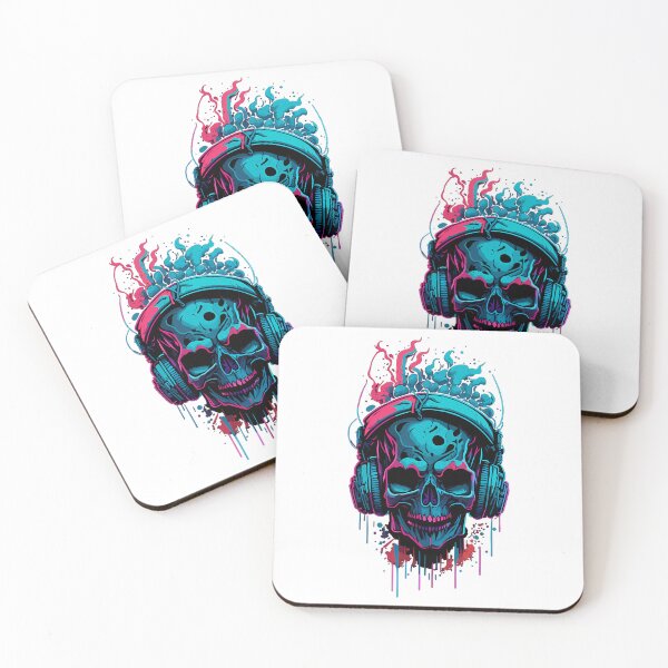 Item preview, Graffiti Headphone Skull designed and sold by azoandray.