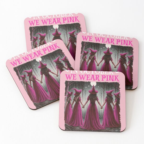 Item preview, In October We Wear Pink Witch designed and sold by Crookedorbit ⭐⭐⭐⭐⭐ .
