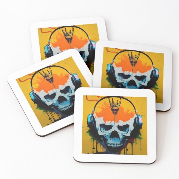 Item preview, Graffiti Skull With Headphones designed and sold by azoandray.