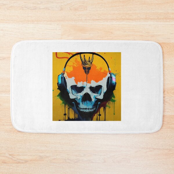 Item preview, Graffiti Skull With Headphones designed and sold by azoandray.