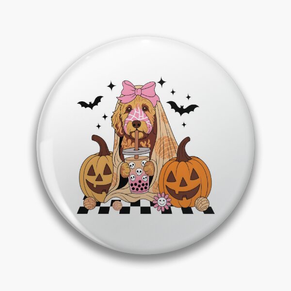 Item preview, Halloween Dog Ghost Cute Goldendoodle Fall designed and sold by KroghDs.