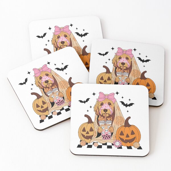 Item preview, Halloween Dog Ghost Cute Goldendoodle Fall designed and sold by KroghDs.