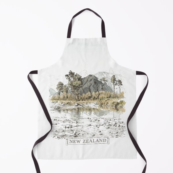 Item preview, Zealandia Southern Alps Landscape: Vintage New Zealand Print designed and sold by FreiherrPK.