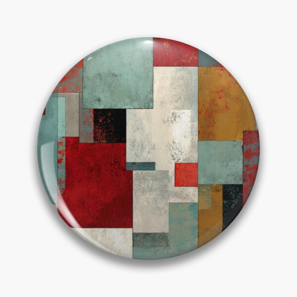 Item preview, Grunge Geometric Color Blocks Abstract Composition designed and sold by Aliforall.