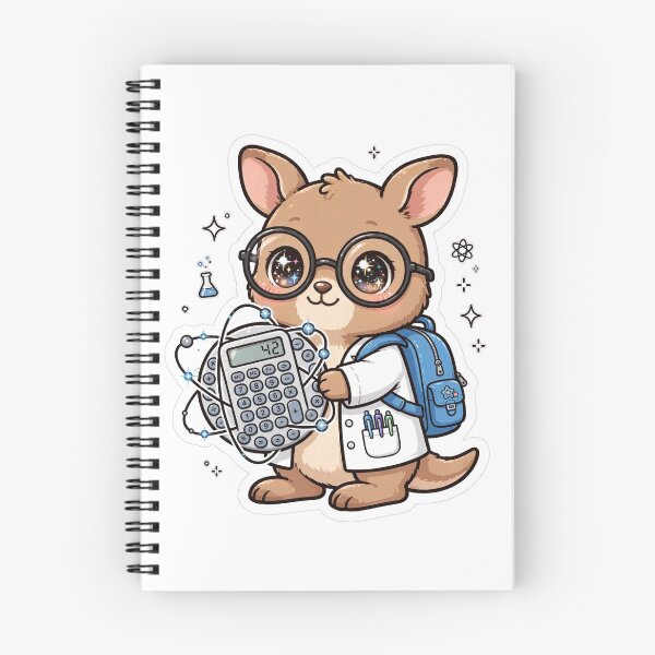 Item preview, Cute Kangaroo Scientist Calculator 42 Sticker designed and sold by Wildlife-Walk.