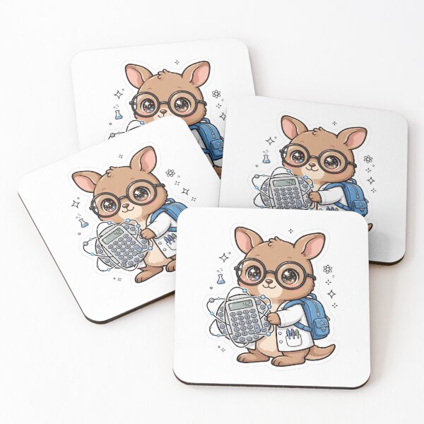 Item preview, Cute Kangaroo Scientist Calculator 42 Sticker designed and sold by Wildlife-Walk.