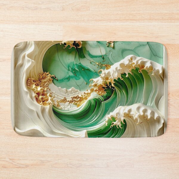Item preview, Duality of White Ceramic and Jade Ocean designed and sold by Vicky Brago-Mitchell®.