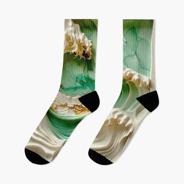 Item preview, Duality of White Ceramic and Jade Ocean designed and sold by Vicky Brago-Mitchell®.