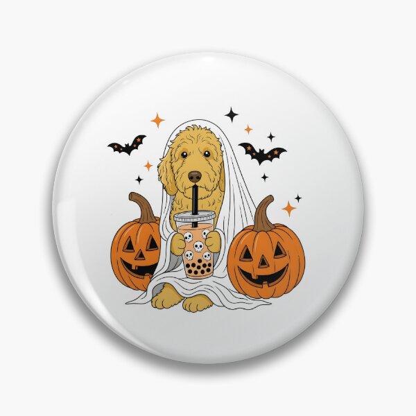Item preview, Halloween Ghost Dog Boba Goldendoodle designed and sold by KroghDs.