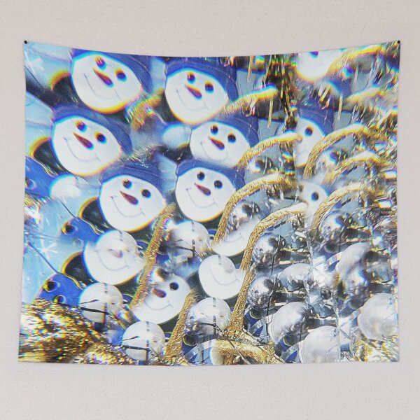 Item preview, Frosty Blue Snowman & Golden Sparkle Celebration designed and sold by ElionSolis.