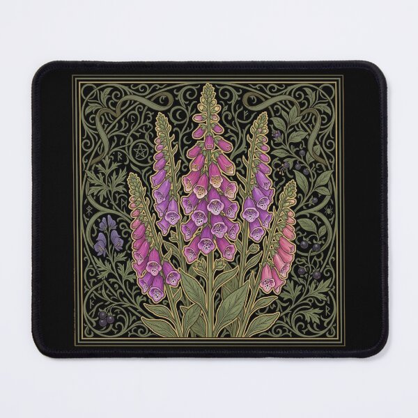 Item preview, Digitalis Purpurea Foxglove Art Nouveau: Poison Garden Botanical Print designed and sold by FreiherrPK.